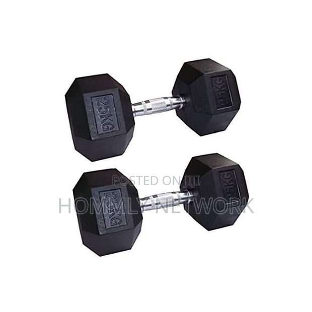 25kg Hex Dumbbells Pair