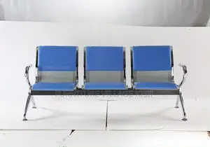 Office Bench; 3-Link Padded Reception Waiting Bench