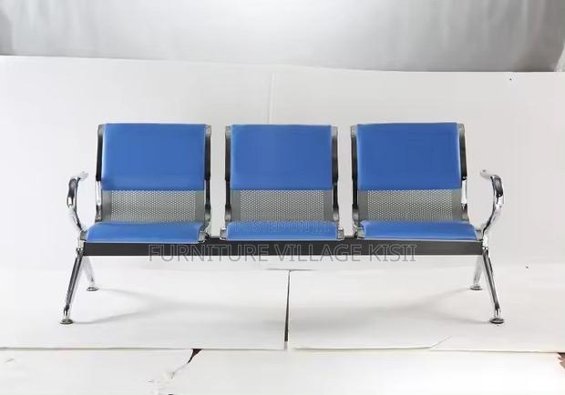 Office Bench; 3-Link Padded Reception Waiting Bench - thumbnail 2