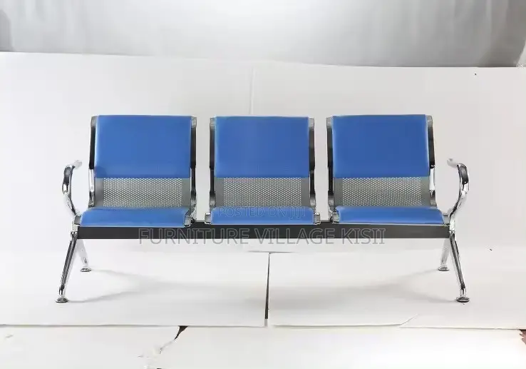 Office Bench; 3-Link Padded Reception Waiting Bench