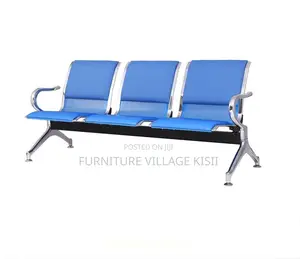 Office Bench; 3-Link Padded Reception Waiting Bench