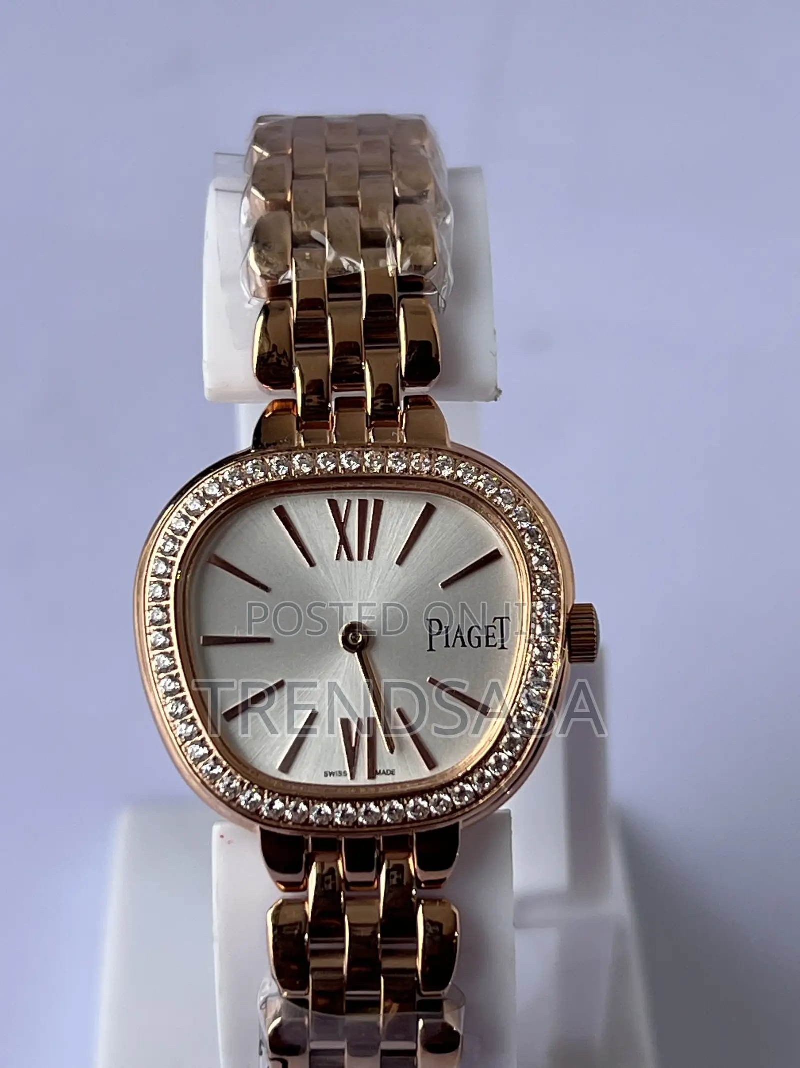 Piaget Cushion Iced Bezel White Dial Ladies Watch