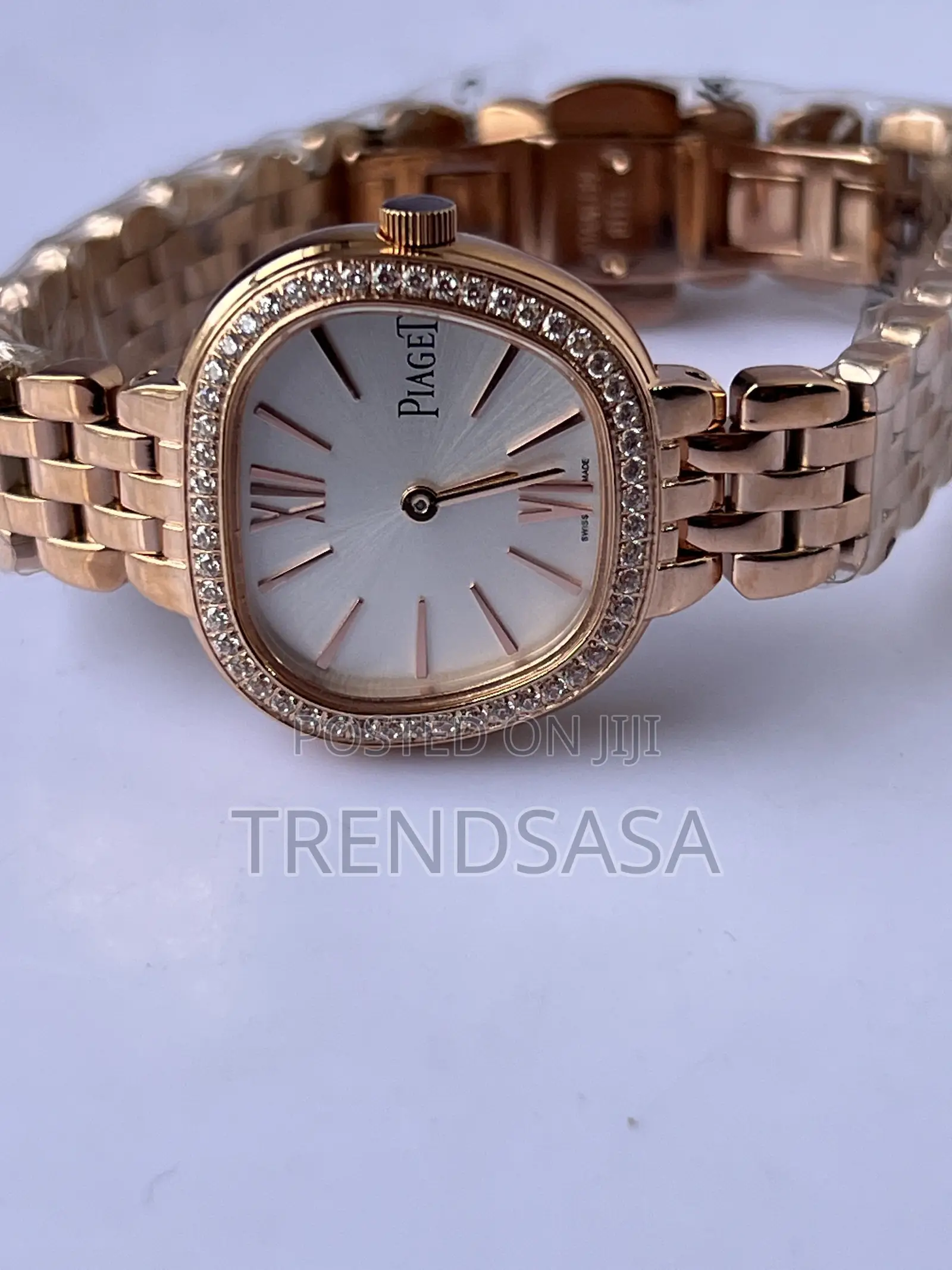 Piaget Cushion Iced Bezel White Dial Ladies Watch
