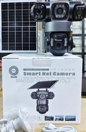 Professional Triple 4g Lens Solar PTZ CCTV Camera /With Three Screens