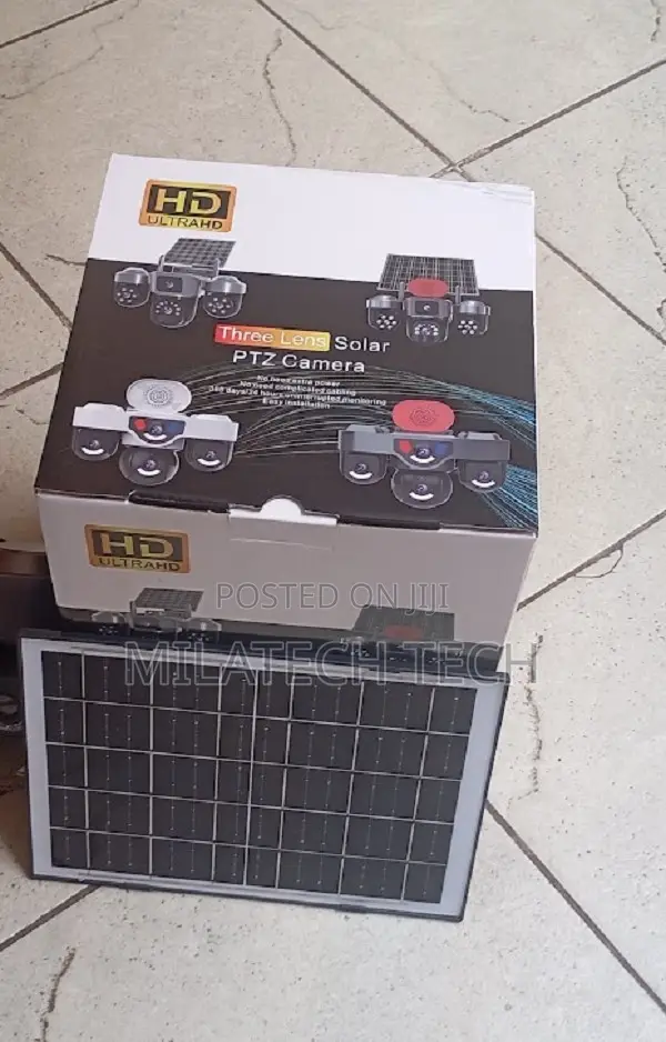 Triple Lens 4G SIM Solar Camera With Alarm