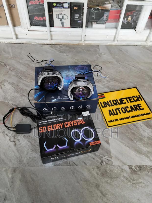 2.5 Inch Bi LED Projector Headlights With 5D Glory Rings