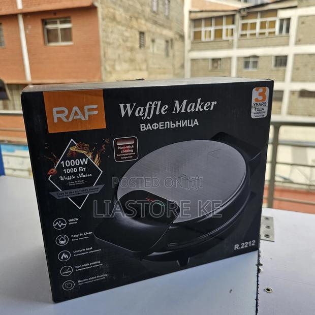 RAF R.2212 1000W Waffle Maker – Non-Stick Heart Waffle Machine