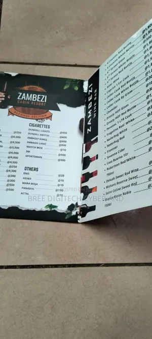 Hotel and Restaurant Menu Printing