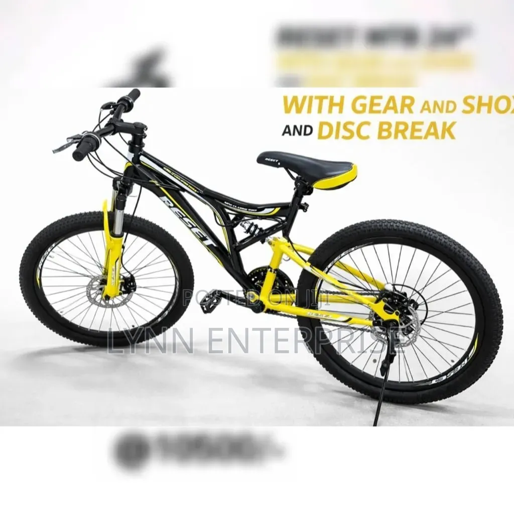 Reset MTB With Gear,shox and Disc Break Size 24 Bicycle