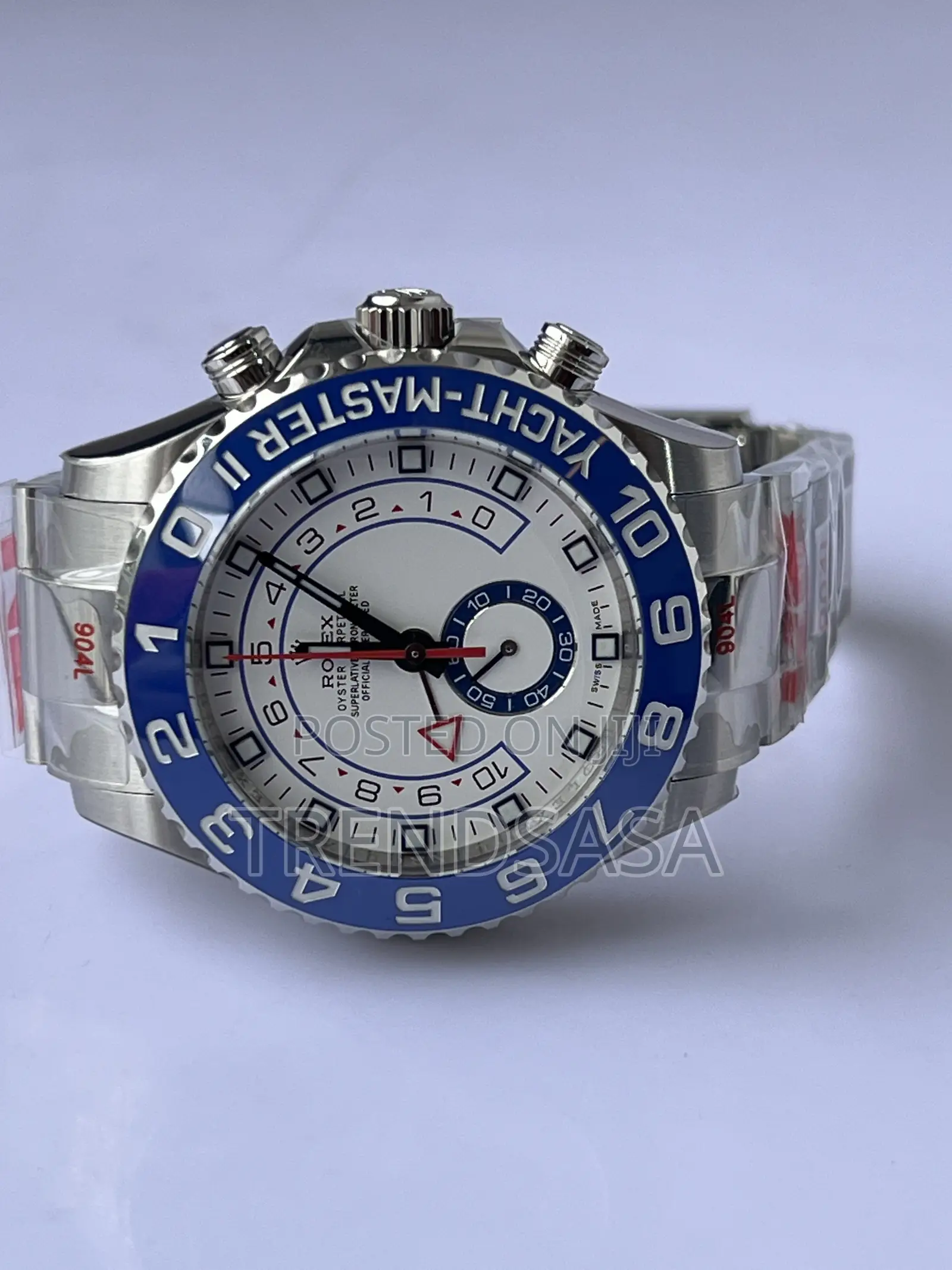 Rolex Yacht Master II Blue Bezel White Dial Stainless Steel Watch