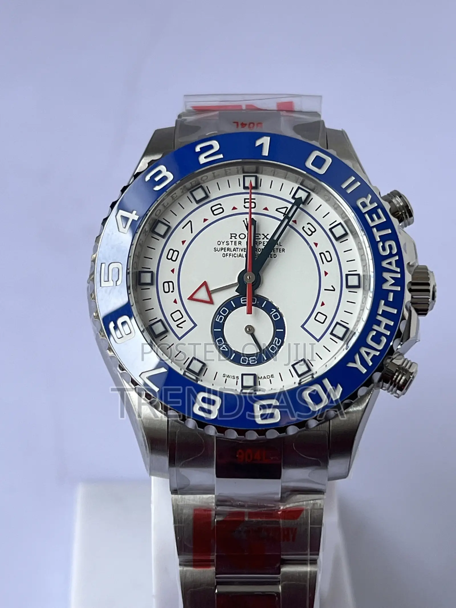 Rolex Yacht Master II Blue Bezel White Dial Stainless Steel Watch