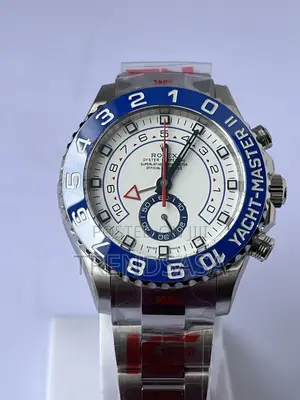 Rolex Yacht Master II Blue Bezel White Dial Stainless Steel Watch