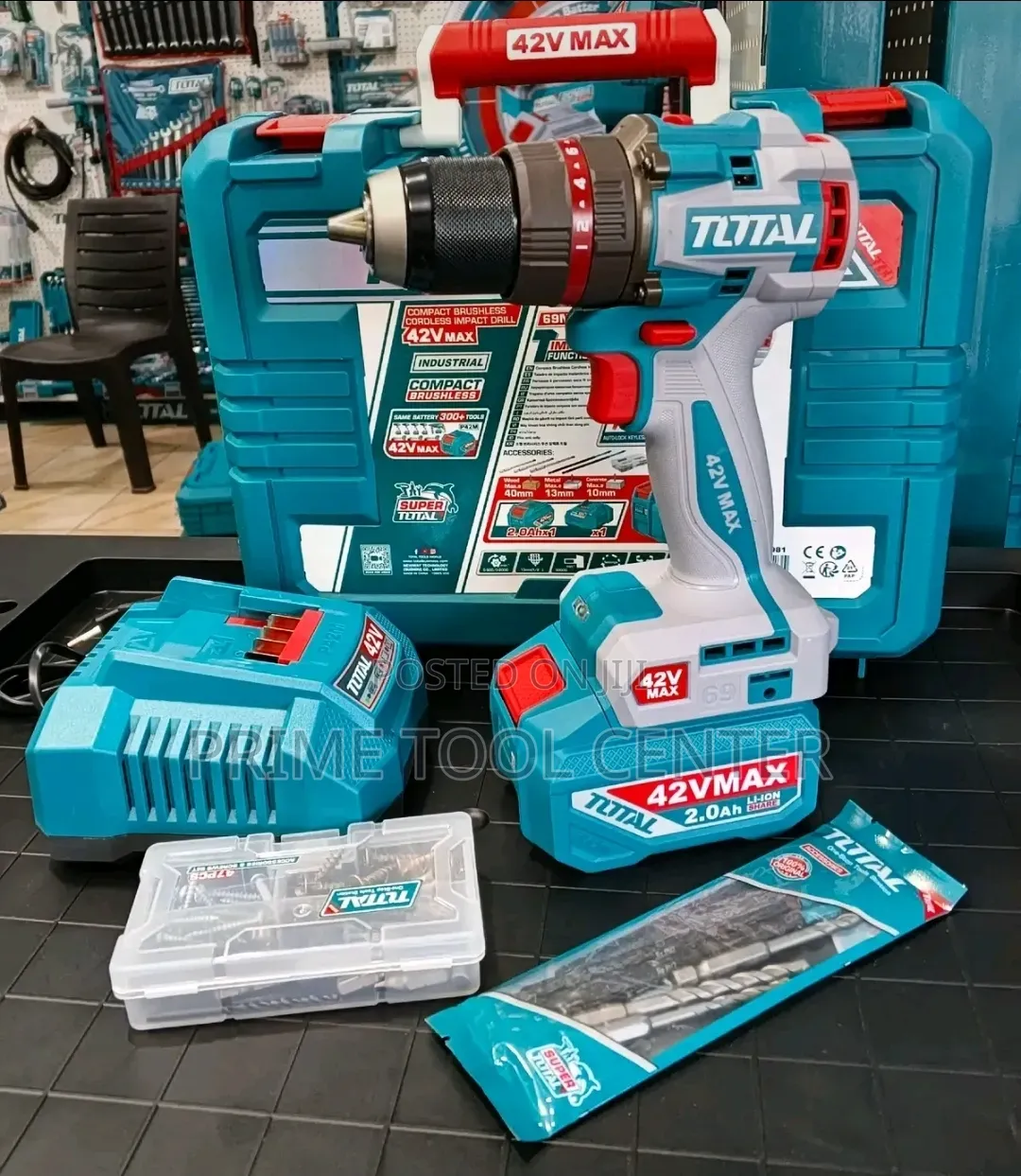 Total Tools 42V Max Compact Brushless Cordless Impact Drill