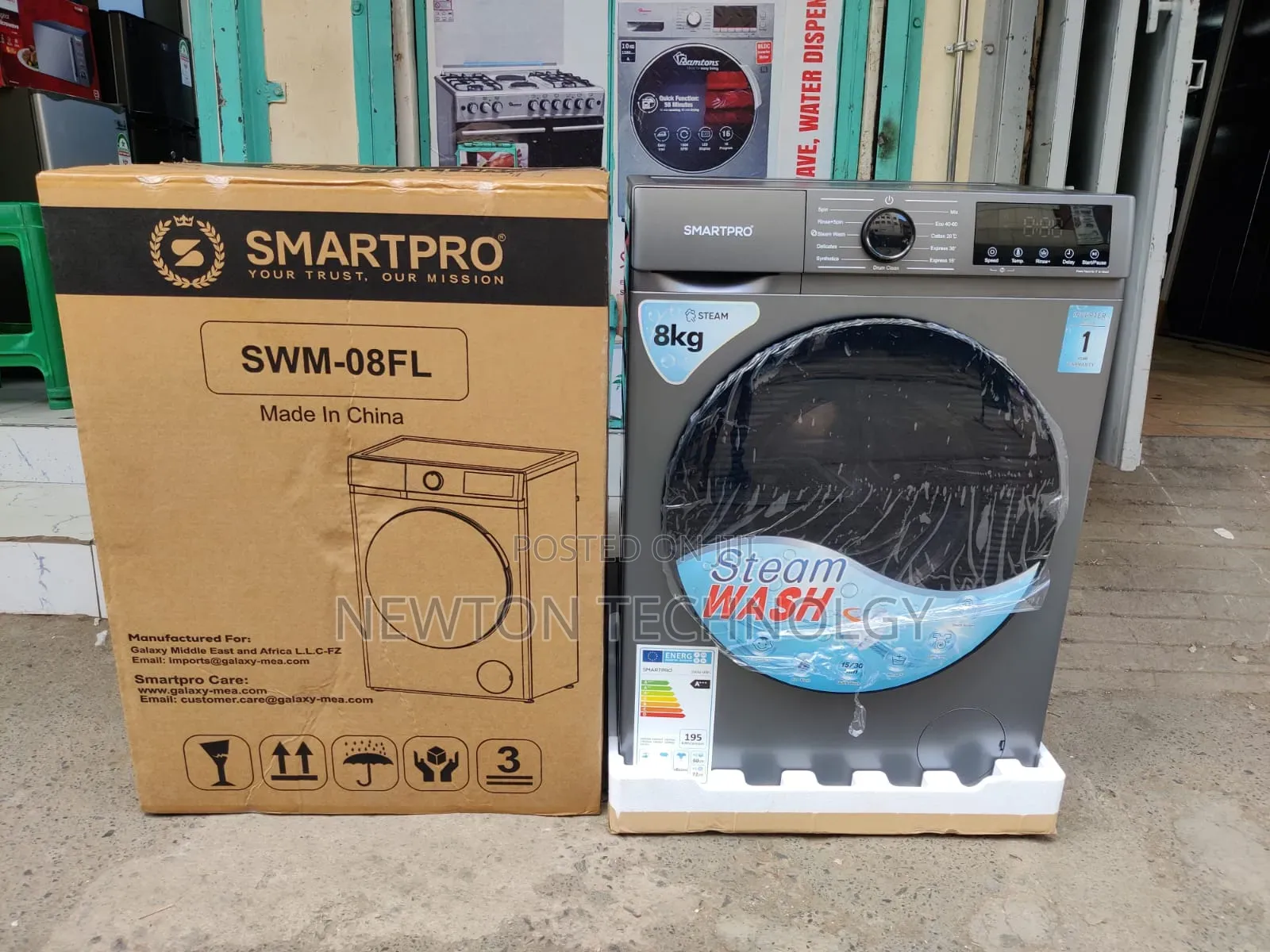 *Smartpro Washing Machine Frontload 8KG Steam Wash