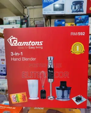 Ramtons RM/592 3-in-1 Hand Blender 600W | Blender, Chopper & Whisk