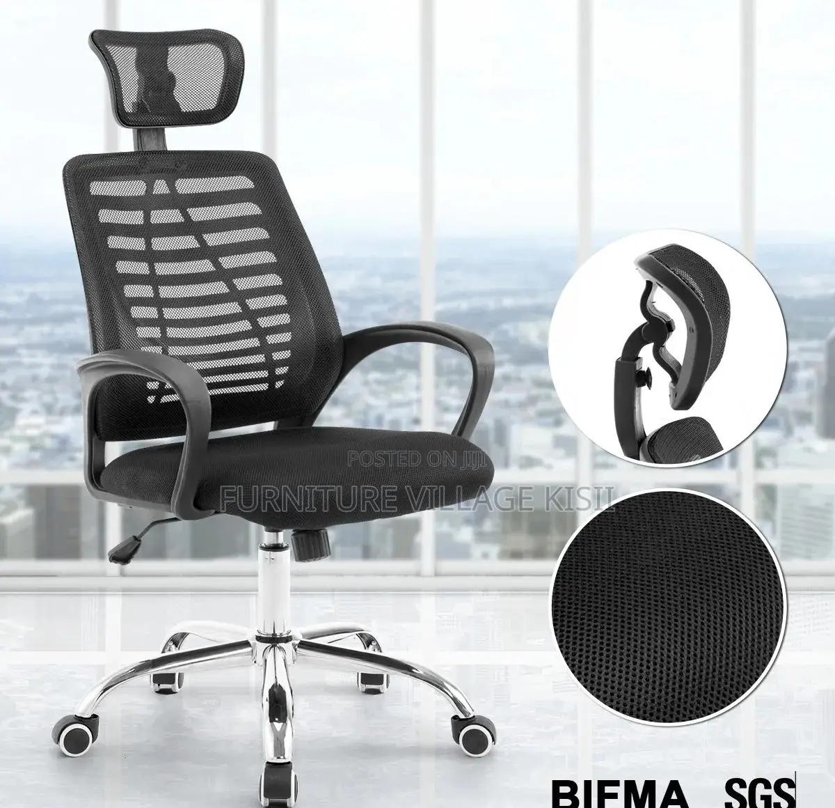 Office Chair;Ergonomic Headrest Office Task Chair
