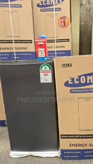 Ecomax 90 Litres Double Door Fridge – Dark Silver