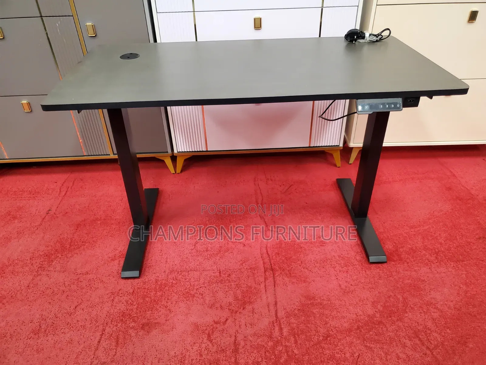 1.4M Grey Top Electric Adjustable Standing Desk