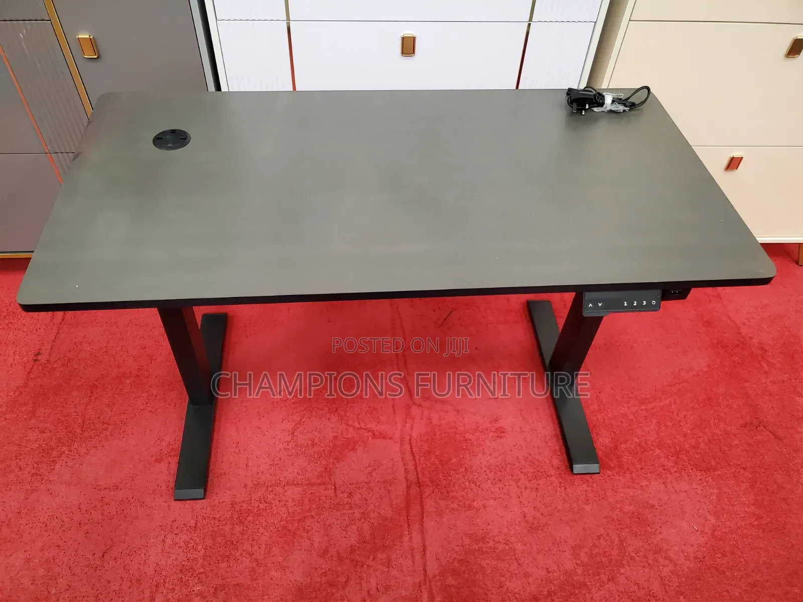 1.4M Grey Top Electric Adjustable Standing Desk