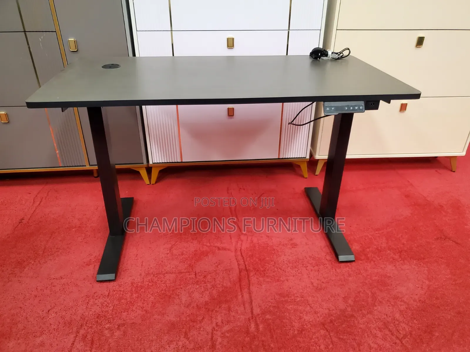 1.4M Grey Top Electric Adjustable Standing Desk