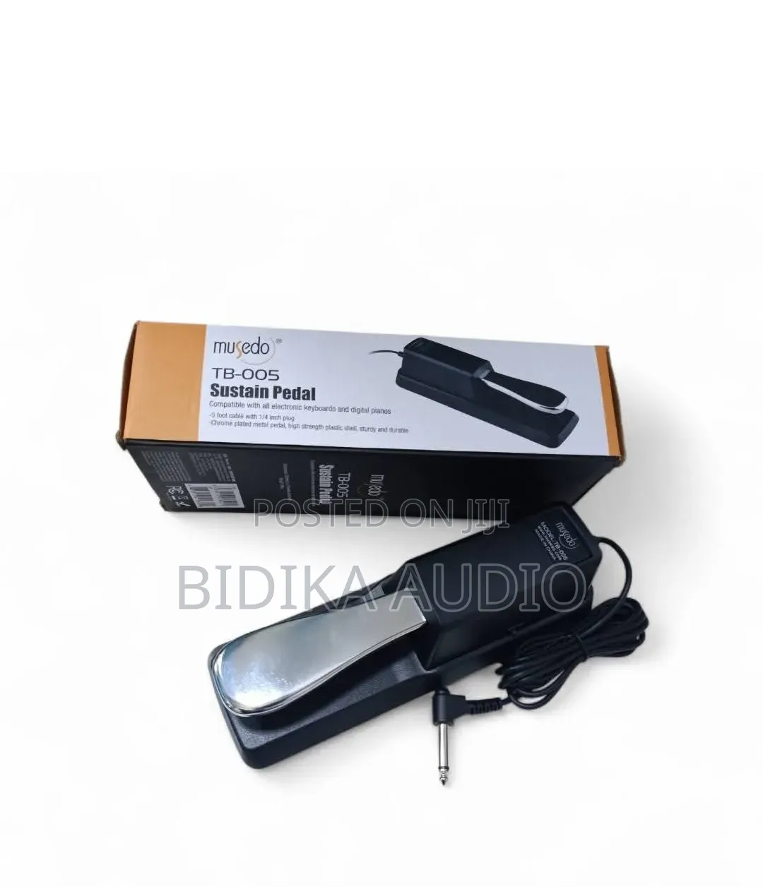 Musedo TB-005 Universal Keyboard Sustain Pedal With Chrome Footpedal