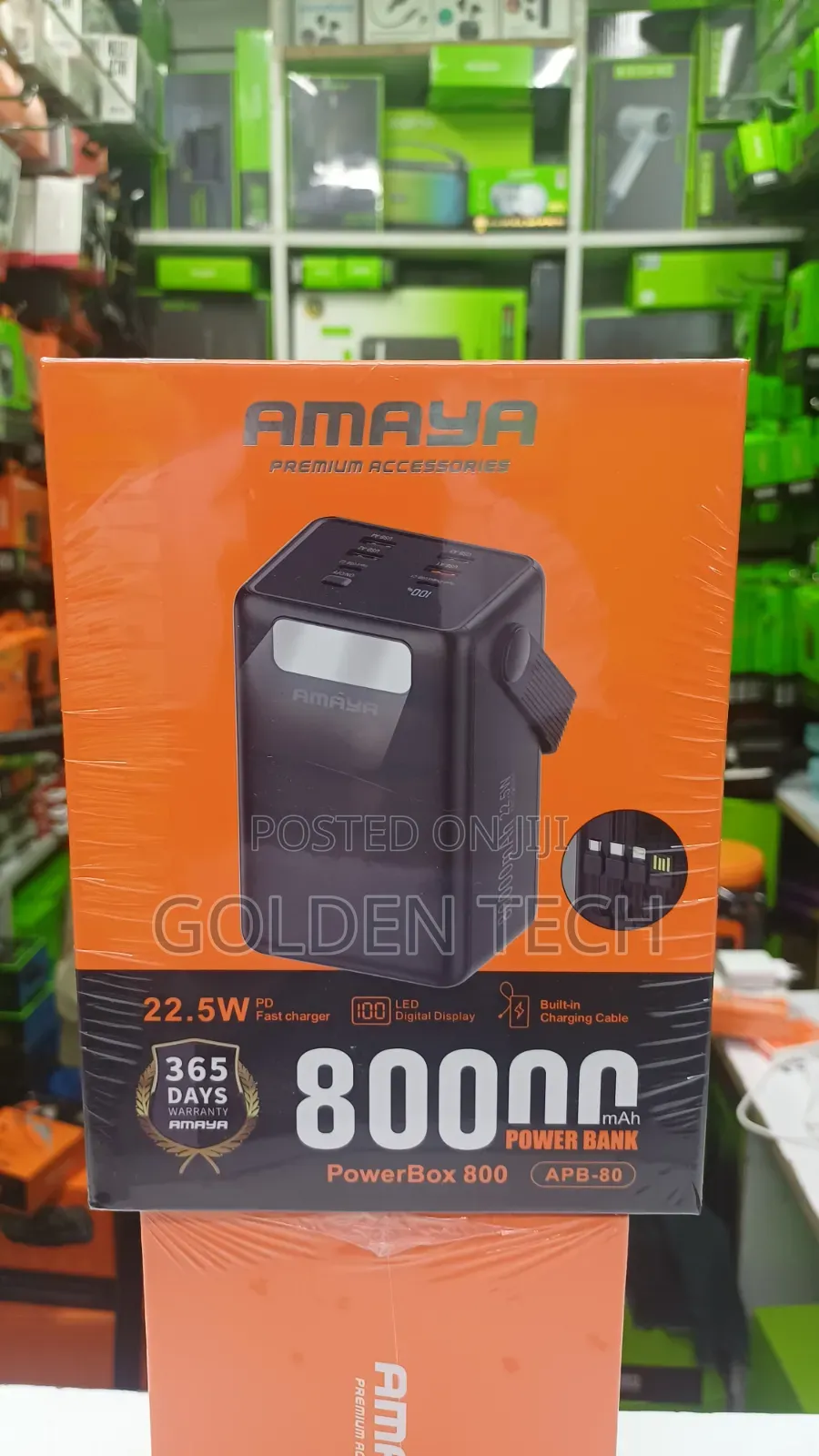Amaya PowerBox 800 APB-80 80,000mAh 22.5W  Power Bank Wigh Display