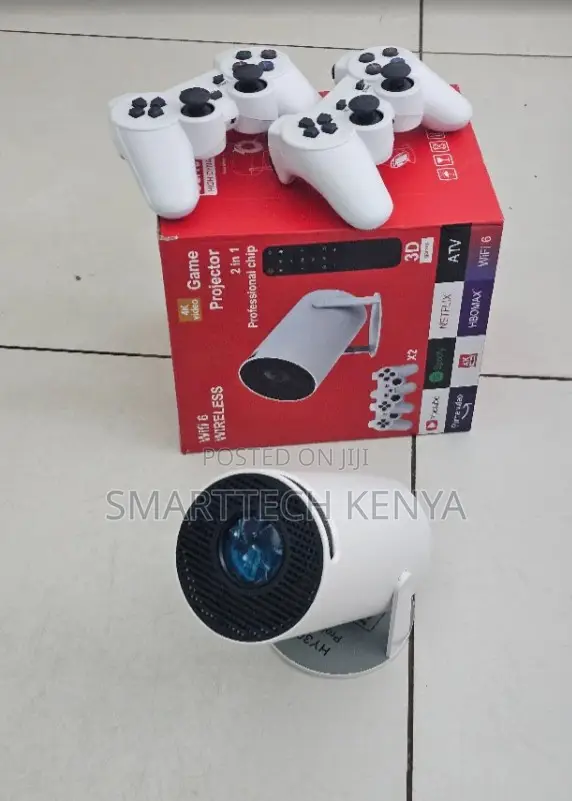 HY300 Smart Game Projector With Wireless Game Consoles and WiFi 6