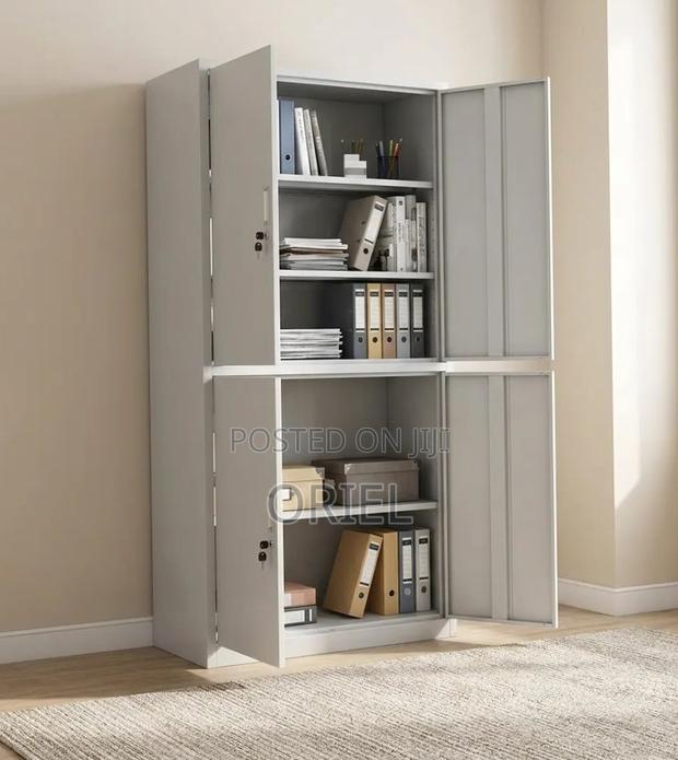 Office Cabinet : Metal Storage Cabinet With 4-Doors