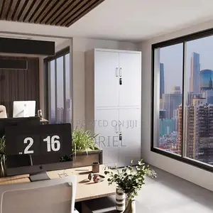Office Cabinet : Metal Storage Cabinet With 4-Doors