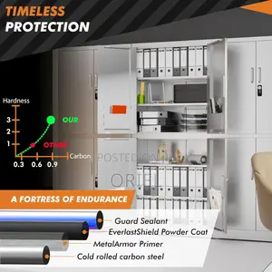 Office Cabinet : Metal Storage Cabinet With 4-Doors