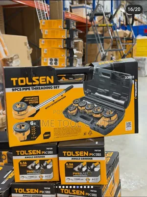 Tolsen 9-Piece Industrial Pipe Threading Set (Model 33011)