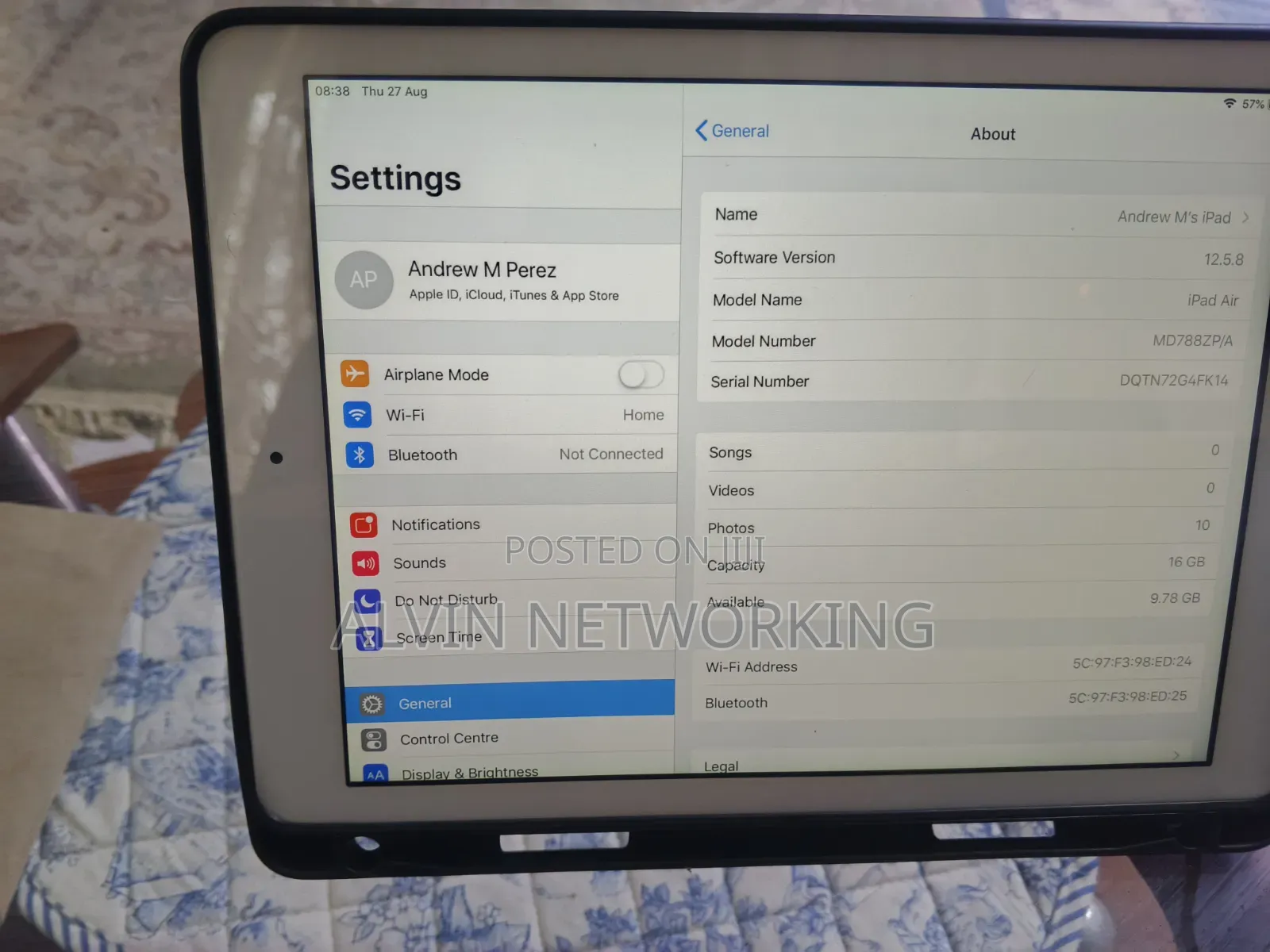 Apple iPad Air 16 GB Silver