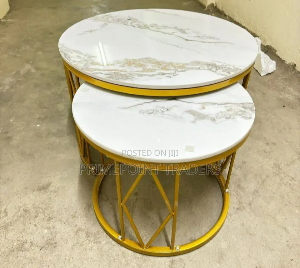 Coffee Table,Premium Modern Marble Nesting Tables – 2-in-1 Set