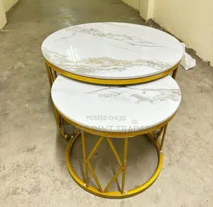 Coffee Table,Premium Modern Marble Nesting Tables – 2-in-1 Set