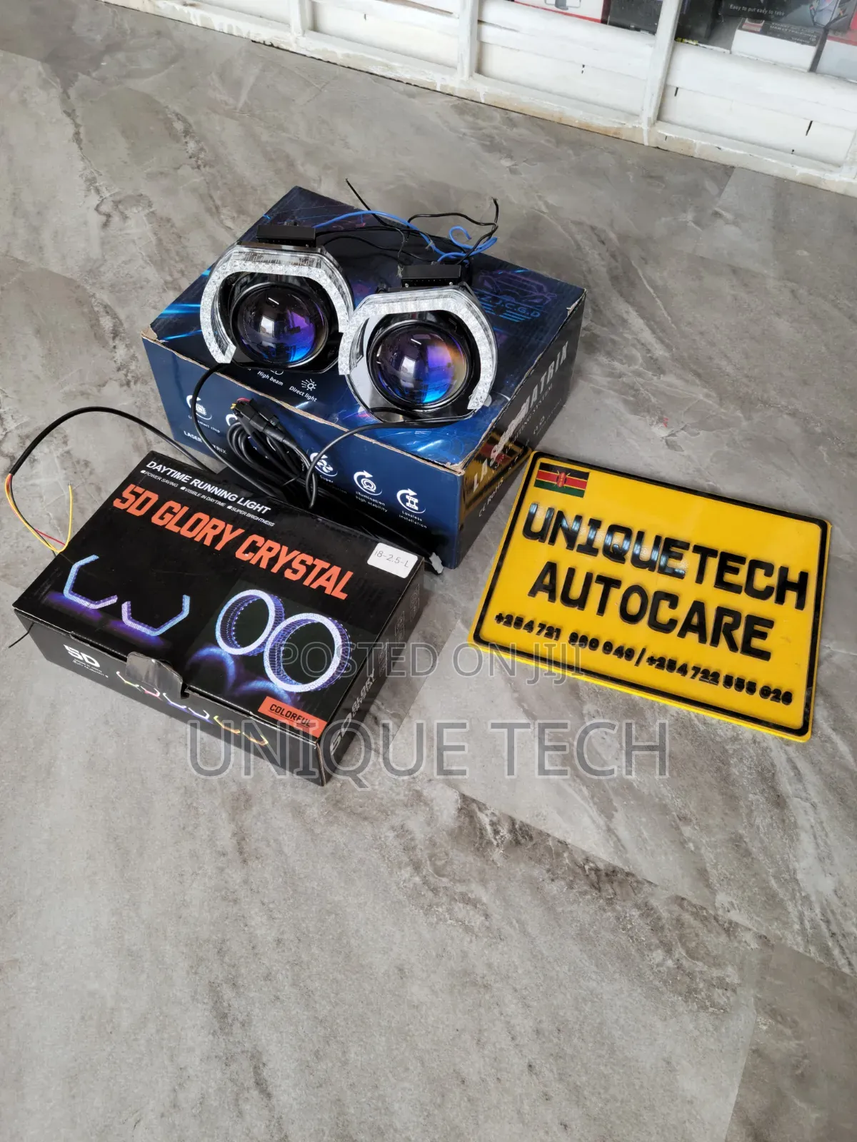 Car 5 D Glory Rings With 2.5" No Laser Headlight Projectors