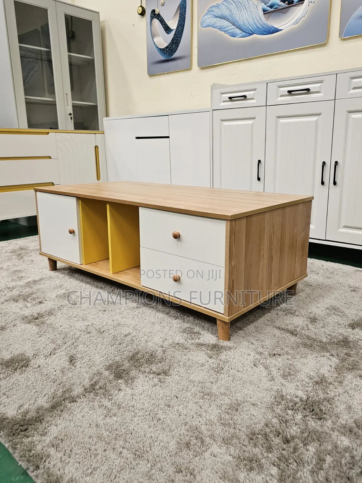 Modern Low Coffee Table With Drawers