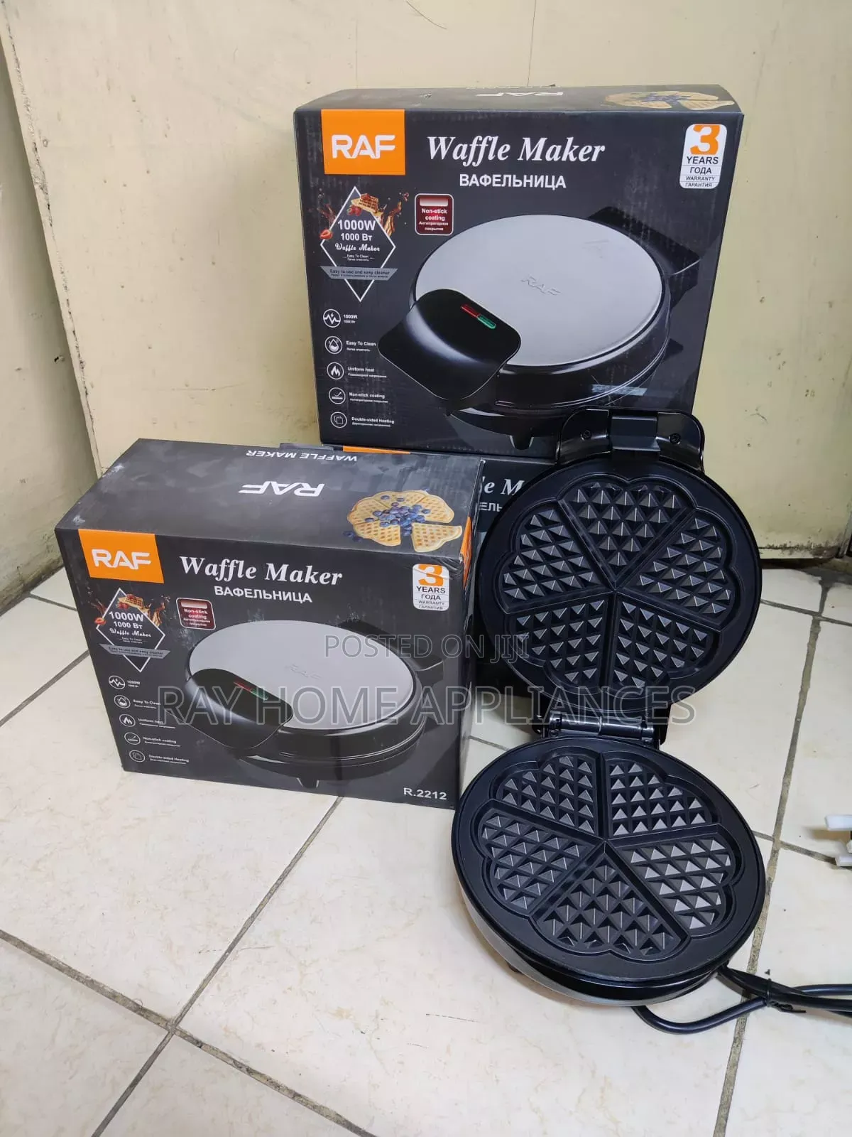 1000W RAF Waffle Maker