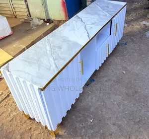 Executive Box TV Stand With Marble Top @