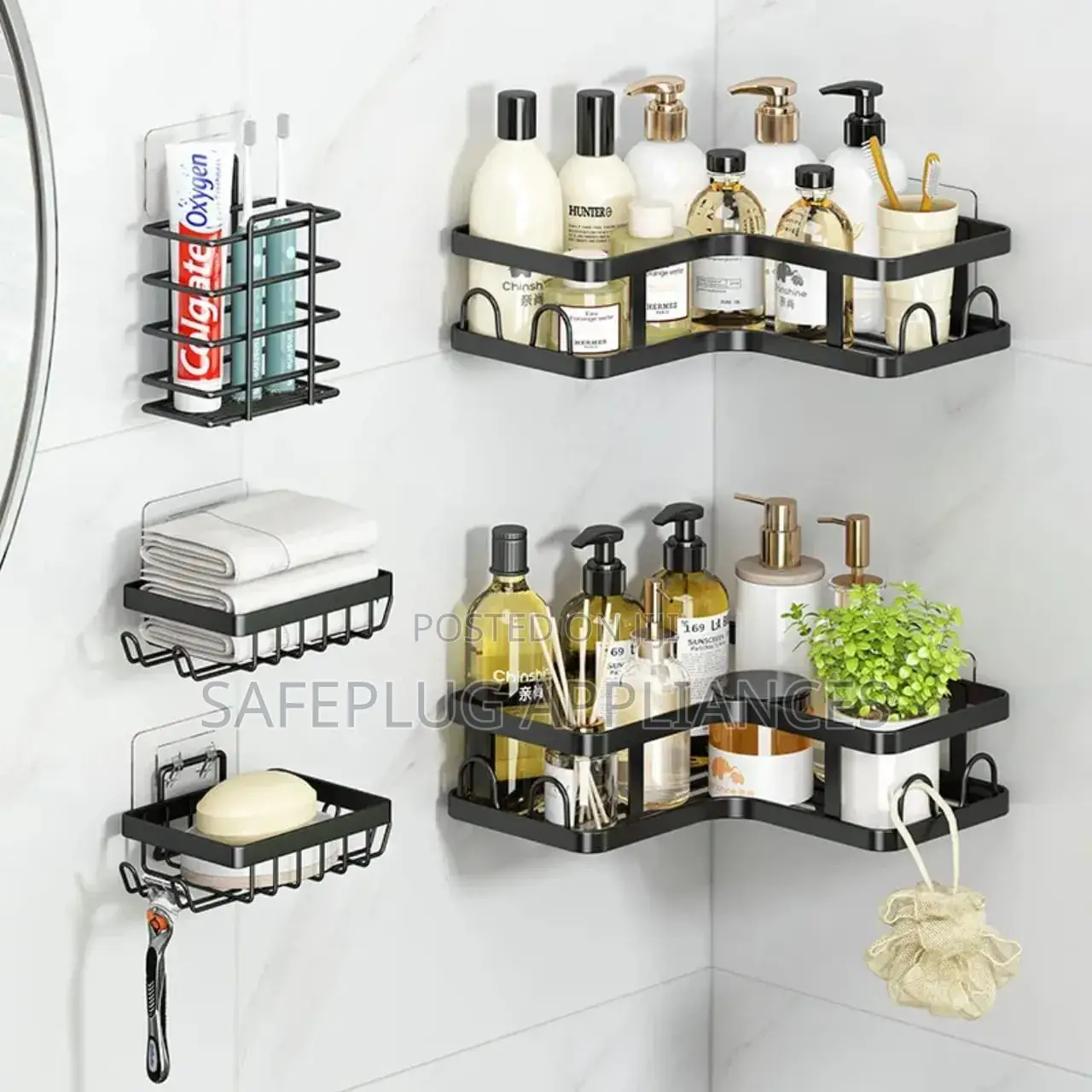 Multipurpose 5pcs Set Rectangularshower Candy Wall Organiser