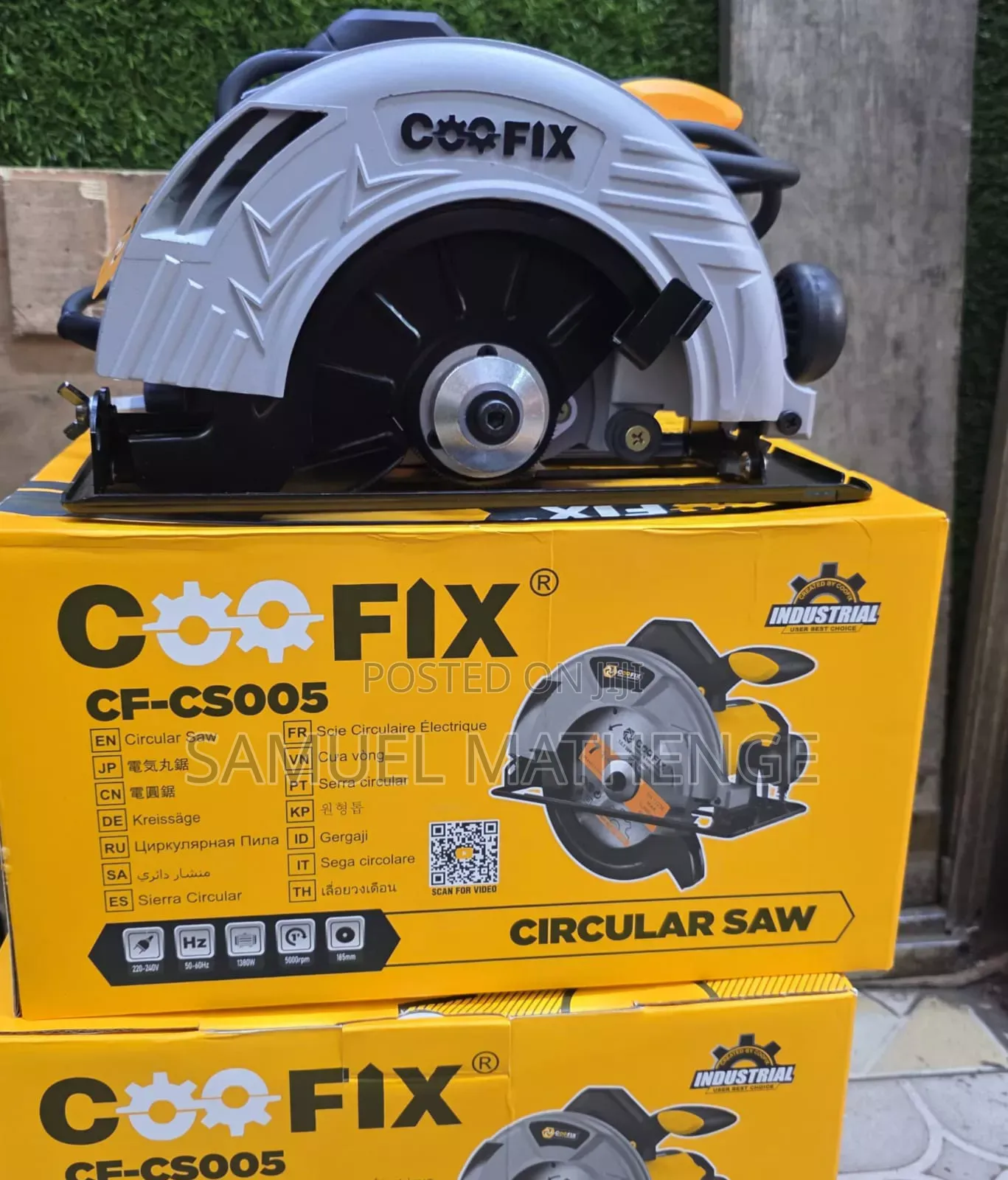 COOFIX Circular Saw 1380W 60T Blade With Extra Carbon Brush