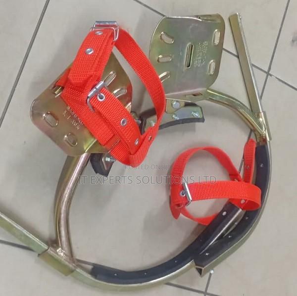 Concrete Climber With Red Strap