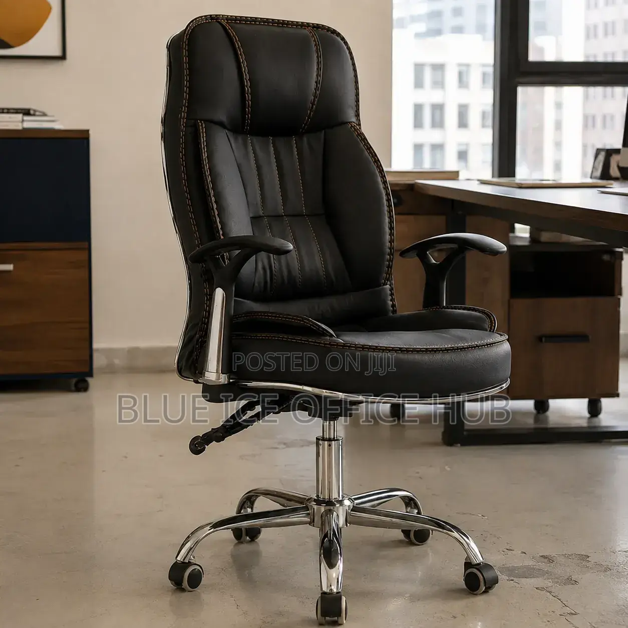 Black Executive Leather Office Chair