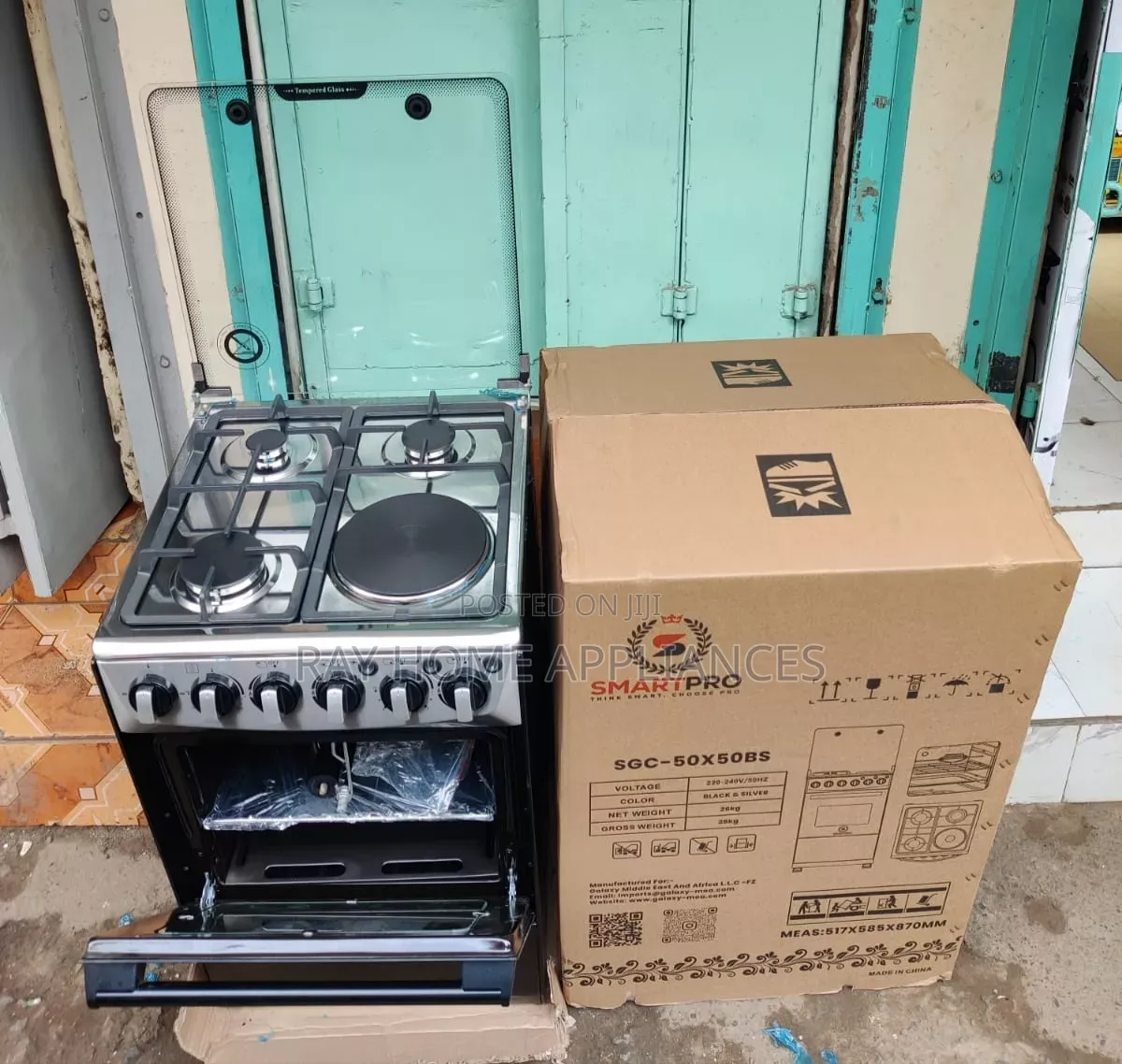 50*55cm Smartpro Standing Cooker  3g+1 Hotplate Electric Oven