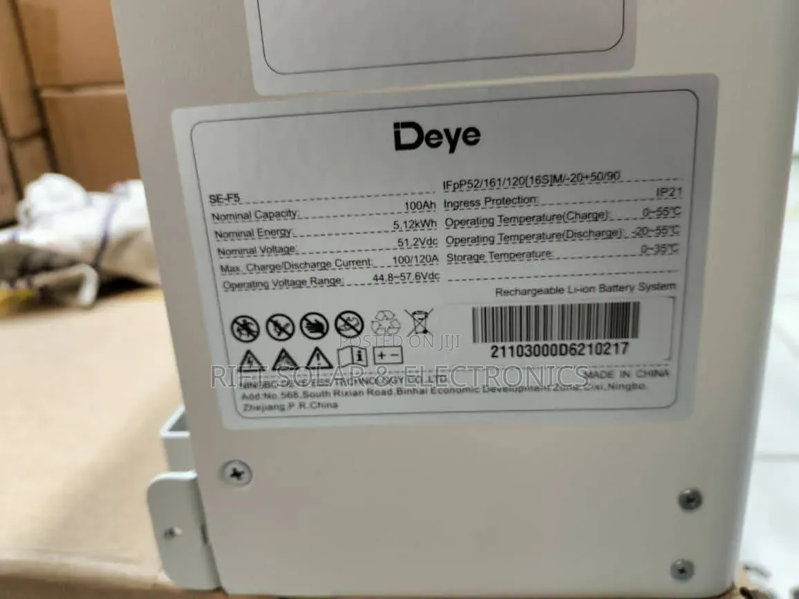 DEYE 5.12kwh - 48v Lithium Ion Battery BMS Compatible  All Inverters