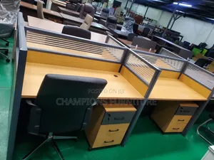4-Way Cross-Shape Workstation Desk Set