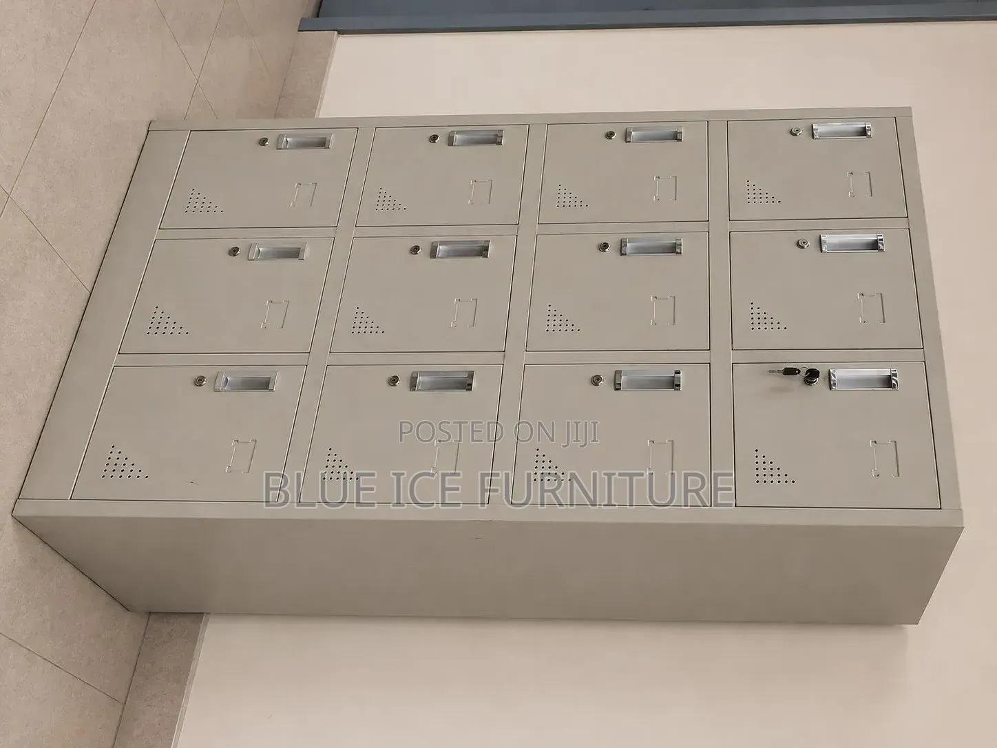 12-Door Metal Storage Cabinet for Office, School & Staff