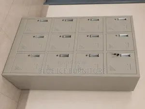 12-Door Metal Storage Cabinet for Office, School & Staff