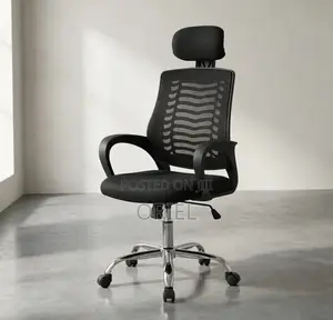 Office Chair : Swivel Mesh Chair With Headrest