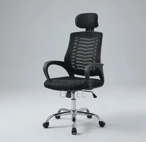 Office Chair : Swivel Mesh Chair With Headrest