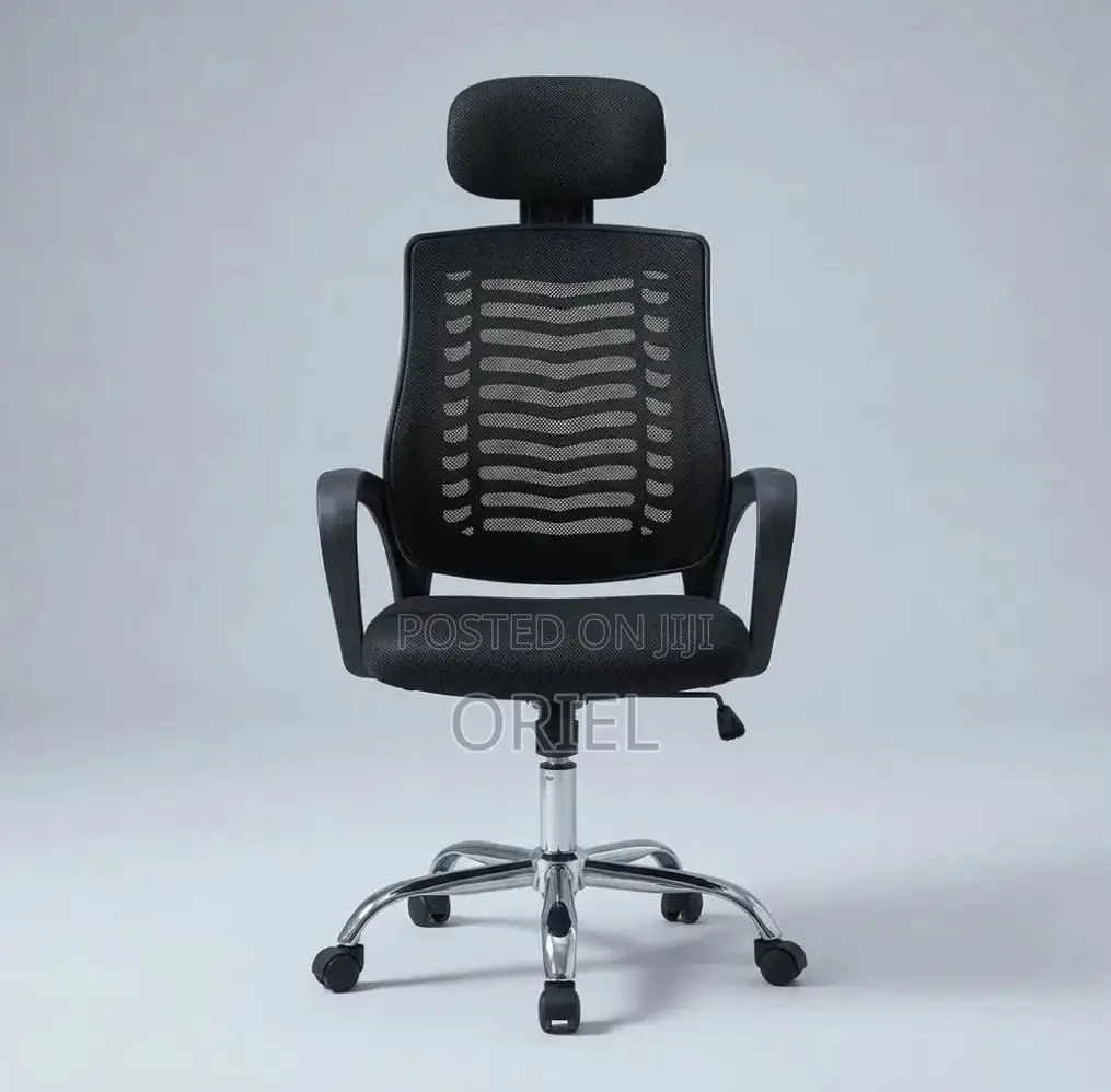 Office Chair : Swivel Mesh Chair With Headrest